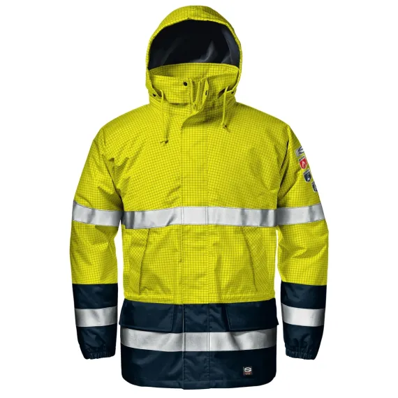 MICROLINES kabát - sárga/kék - XL, Szín: sárga/kék, Méret: XL